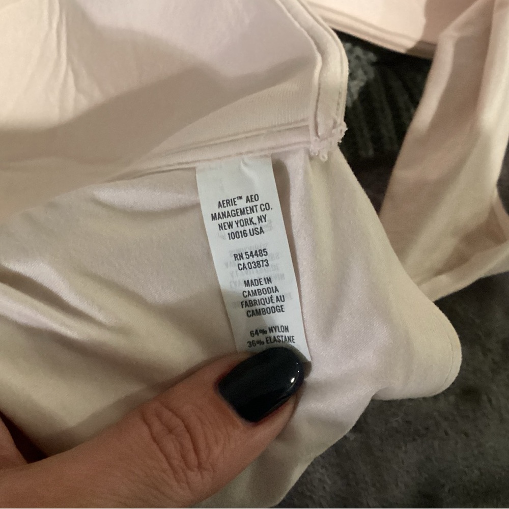 Aerie Pink Lace Trim Bra Wireless - Picture 5 of 8